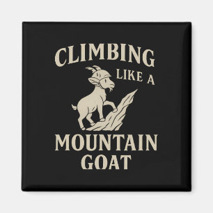 Klettern wie ein Steinbock-Helm Outdoor-Typografie Magnet