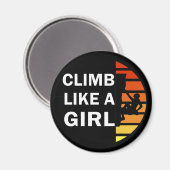 Klettern wie eine Kletterfrau Magnet (Vorderseite/Rückseite)