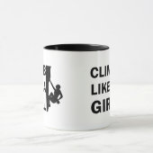 Klettern wie eine Kletterfrau Tasse (Zentrum)