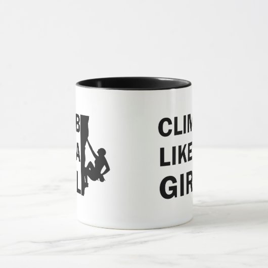 Klettern wie eine Kletterfrau Tasse (Zentrum)