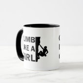 Klettern wie eine Kletterfrau Tasse (Vorderseite Links)