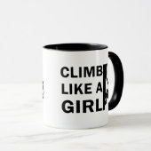 Klettern wie eine Kletterfrau Tasse (VorderseiteRechts)