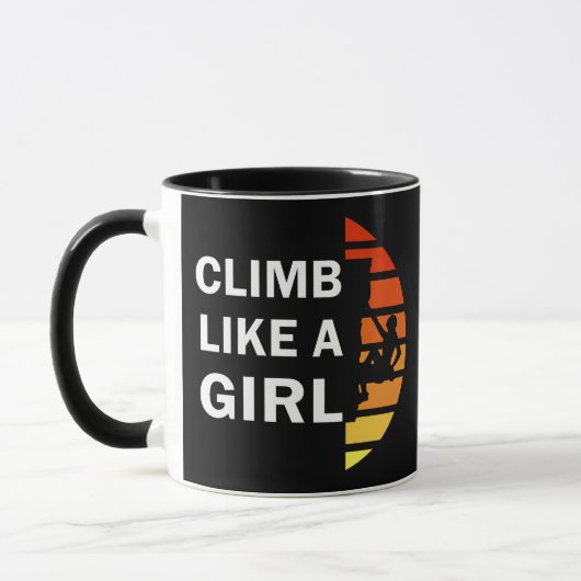 Klettern wie eine Kletterfrau Tasse (Links)