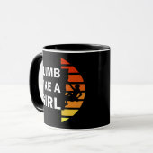 Klettern wie eine Kletterfrau Tasse (Vorderseite Links)