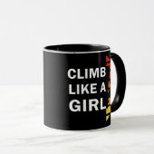Klettern wie eine Kletterfrau Tasse (VorderseiteRechts)