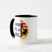 Klettern wie eine Kletterfrau Tasse (Vorderseite Links)