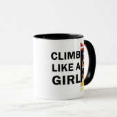 Klettern wie eine Kletterfrau Tasse (VorderseiteRechts)