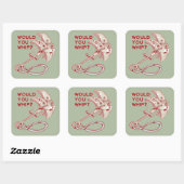 Klettern würde man peitschen? Funny Cam Quadratischer Aufkleber (Blatt)