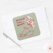 Klettern würde man peitschen? Funny Cam Quadratischer Aufkleber (Umschlag)