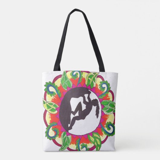 Klettern-Zen-Mädchen Tasche (Rückseite)