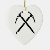 Kletternde Auswahlaxt des Eises Keramikornament (Rechts)