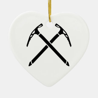 Kletternde Auswahlaxt des Eises Keramikornament