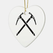 Kletternde Auswahlaxt des Eises Keramikornament (Links)