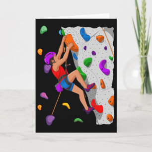 Kletternde Boulderwand Felsenkletterer Bouldering  Karte