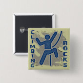 Kletternde Felsen Button (Vorne & Hinten)