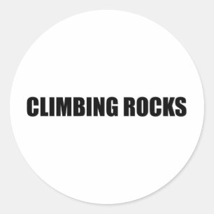 Kletternde Felsen Runder Aufkleber