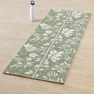 Kletternde Ranken botanischer Poesie XL Silhouette Yogamatte