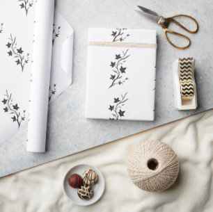 Kletternde Rebe – Minimalistische botanische Pinse Geschenkpapier
