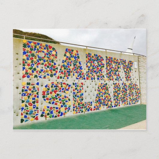 Kletternde Wand-Postkarte Barry-Insel-Wales Postkarte (Vorderseite)