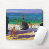 kletternder Felsen Porthmeor Strand St. Ives 2013 Mousepad (Mit Mouse)