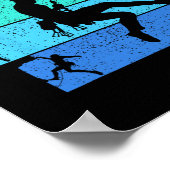 Kletternder Kletterer Bouldernd Boulder Kids Junge Poster (Ecke)