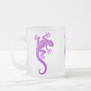 Kletternder lila Gecko Mattglastasse