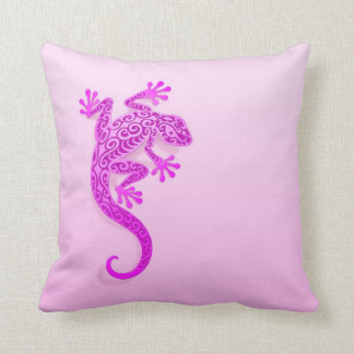 Kletternder rosa Gecko Kissen