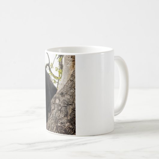 Kletternder schwarzer Bär Kaffeetasse (VorderseiteRechts)