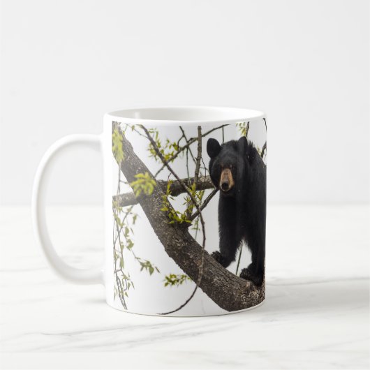 Kletternder schwarzer Bär Kaffeetasse (Links)