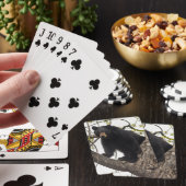 Kletternder schwarzer Bär Spielkarten (In Situ)