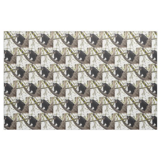 Kletternder schwarzer Bär Stoff (Fat Quarter (45,7 x 55,9 cm))