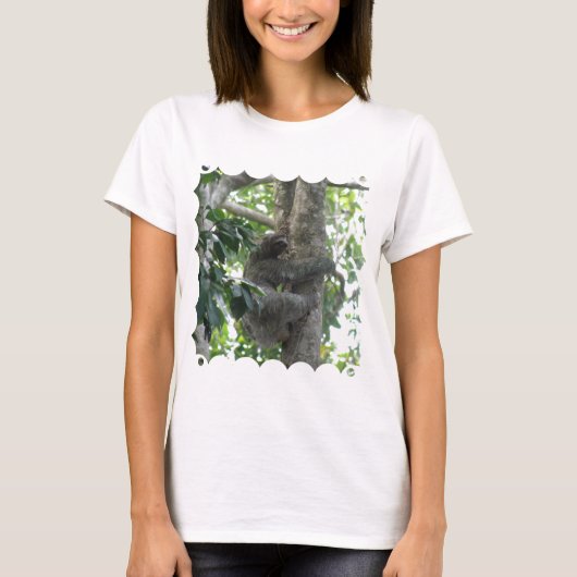 Kletternder Sloth-Damen-T - Shirt (Vorderseite)