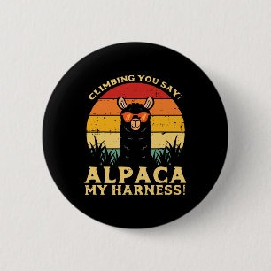 Kletterndes Alpaka Mein Geschirr Retro-Kletterer L Button