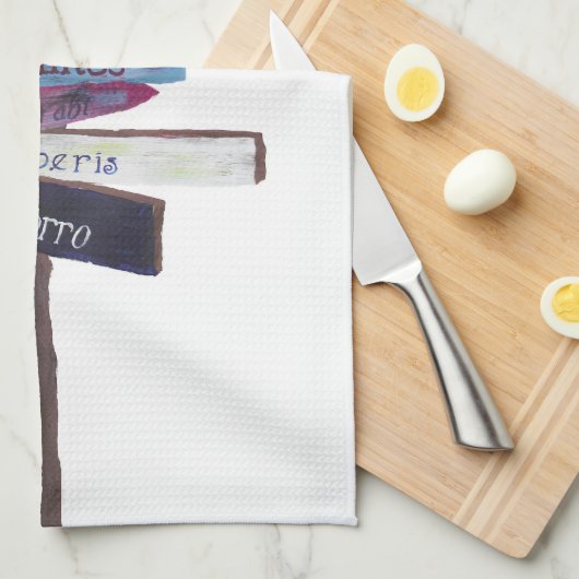 Kletterndes Bestimmungsortteetuch Geschirrtuch (Viertel Falte)