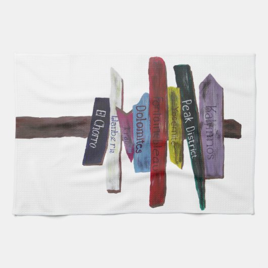 Kletterndes Bestimmungsortteetuch Geschirrtuch (Horizontal)