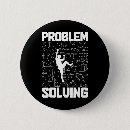 Kletterndes Boulderproblem-Lösender Kletterer Boul Button (Vorderseite)
