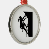 Kletterndes Frauenmädchen Silbernes Ornament (Rechts)