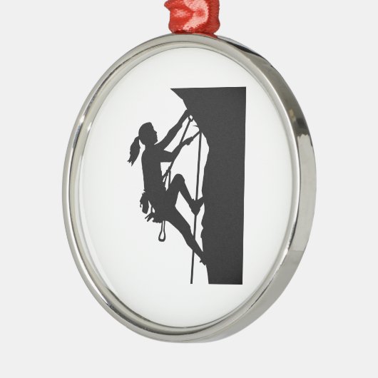 Kletterndes Frauenmädchen Silbernes Ornament (Links)