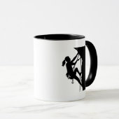 Kletterndes Frauenmädchen Tasse (VorderseiteRechts)