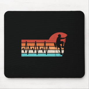 Kletterndes Herz Retro-Klettern Lustiger Felsenkle Mousepad