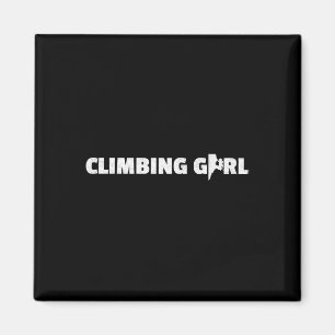 Kletterndes Mädchen Bergsteiger Bouldering Gif Magnet