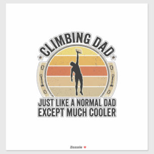 Kletterpapa Vintage Rock Climbing Shirt Design_1 Aufkleber