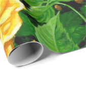 Kletterpapier mit Gelben Rosen Geschenkpapier (Rolleneckpunkt)