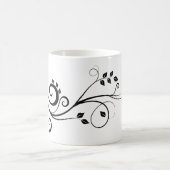 Kletterpflanzen-Ast-Blatt-Muster | Botanisch Kaffeetasse (Mittel)