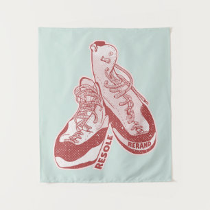 Kletterschuhe Wandteppich