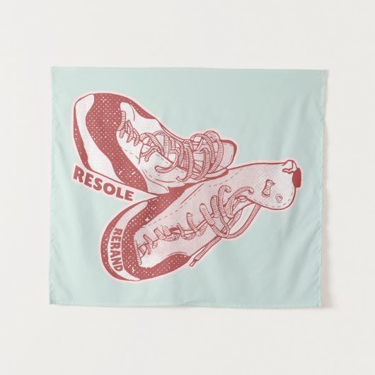 Kletterschuhe Wandteppich (Vorderseite (Horizontal))