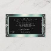 Kletterschwarz und Aquamarine Sparkle-Diamanten-Mo Visitenkarte (Rückseite)