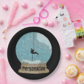 Kletterseil, das Schneekugel abschirmt, einzigarti Pappteller (Party)