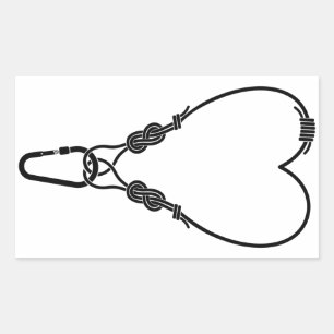 Kletterseil Klettersteig Liebe Rechteckiger Aufkleber