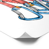 Kletterständer oder Schnellzieher und Kabel Poster (Ecke)